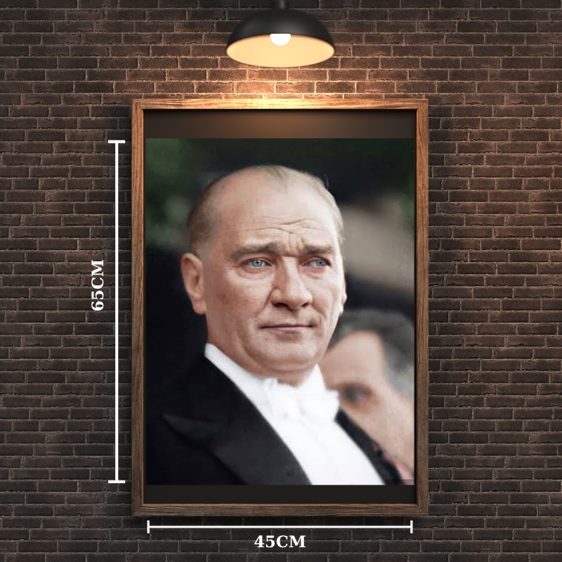 ATATÜRK TABLO SERİSİ 34 ÇERÇEVESİZ 45X65CM PVC TABLO