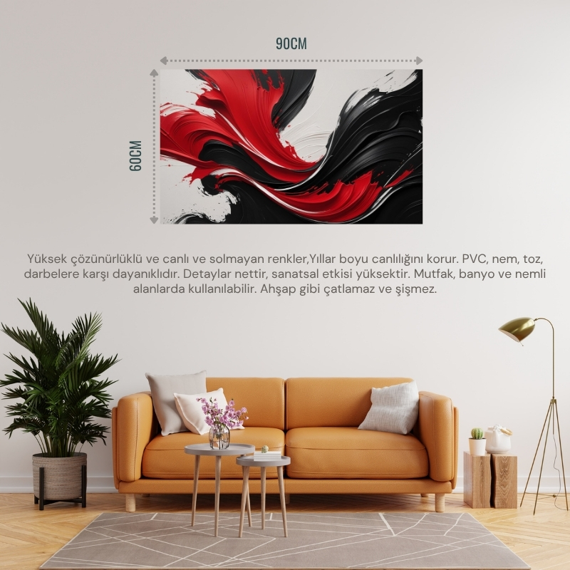 SOYUT TABLO GİRDAPLAR 02 ÇERÇEVESİZ 90X60CM PVC TABLO