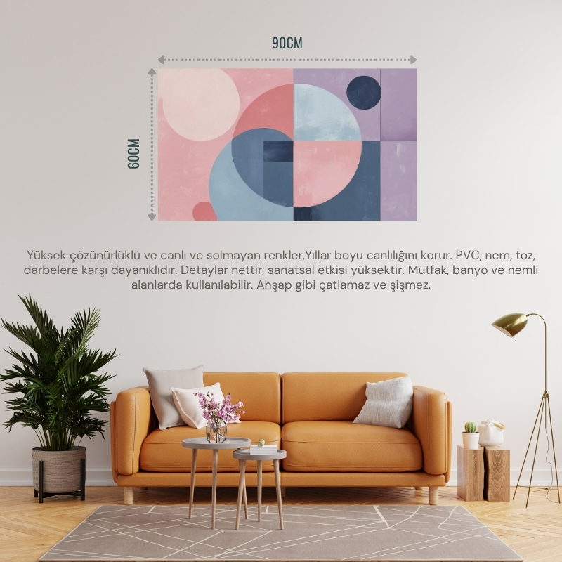 SOYUT TABLO MİNİMALİST SOYUT SANAT 01 ÇERÇEVESİZ 90X60CM PVC TABLO