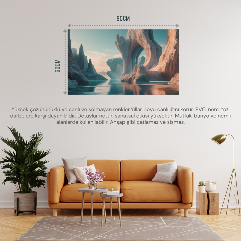 SOYUT TABLO FANTASTİK NİŞ 01 ÇERÇEVESİZ 90X60CM PVC TABLO