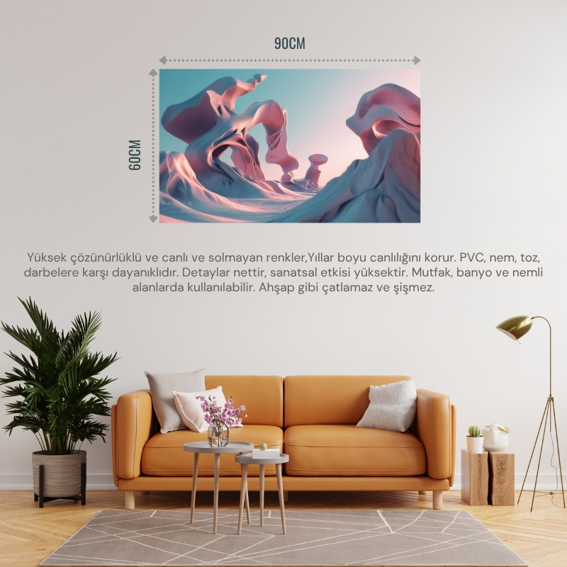 SOYUT TABLO FANTASTİK NİŞ 03 ÇERÇEVESİZ 90X60CM PVC TABLO