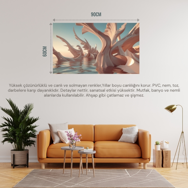 SOYUT TABLO FANTASTİK NİŞ 05 ÇERÇEVESİZ 90X60CM PVC TABLO