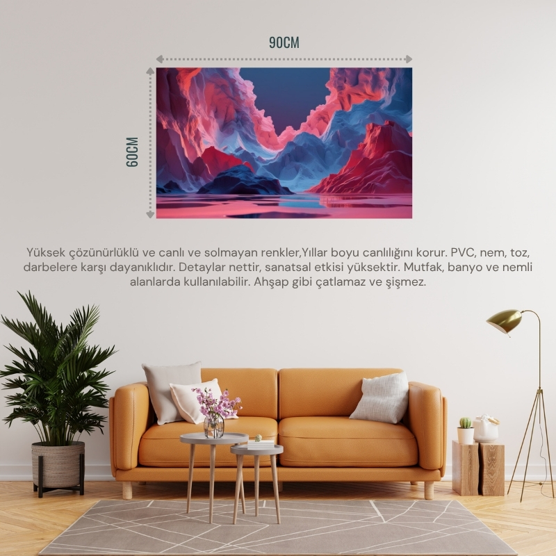 SOYUT TABLO FANTASTİK NİŞ 06 ÇERÇEVESİZ 90X60CM PVC TABLO