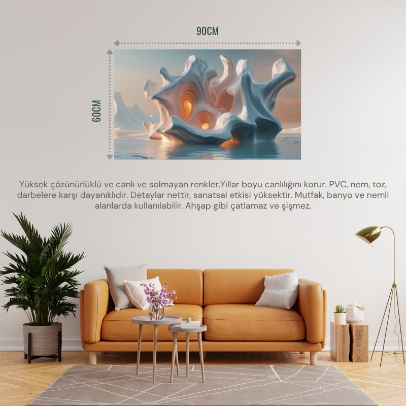SOYUT TABLO FANTASTİK NİŞ 08 ÇERÇEVESİZ 90X60CM PVC TABLO