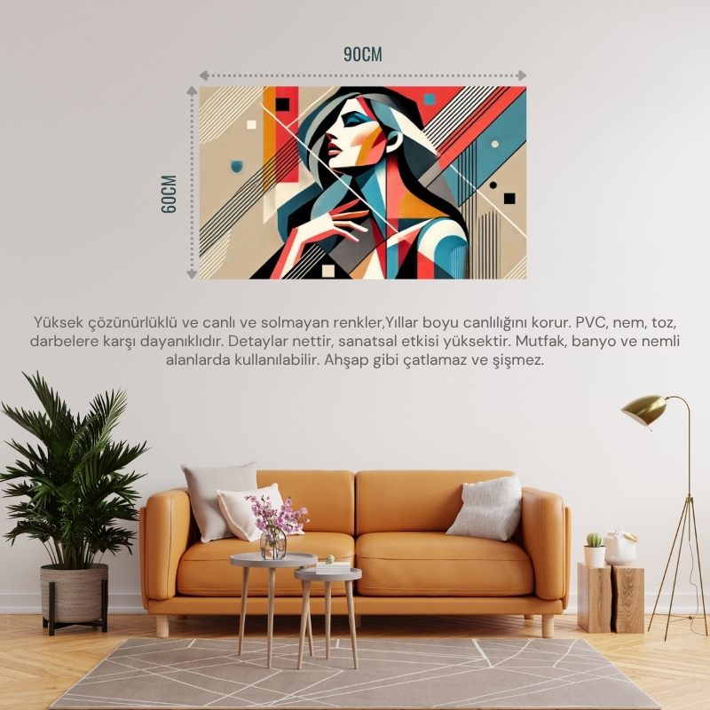 SOYUT KADIN TEMALI 01 ÇERÇEVESİZ 90X60CM PVC TABLO