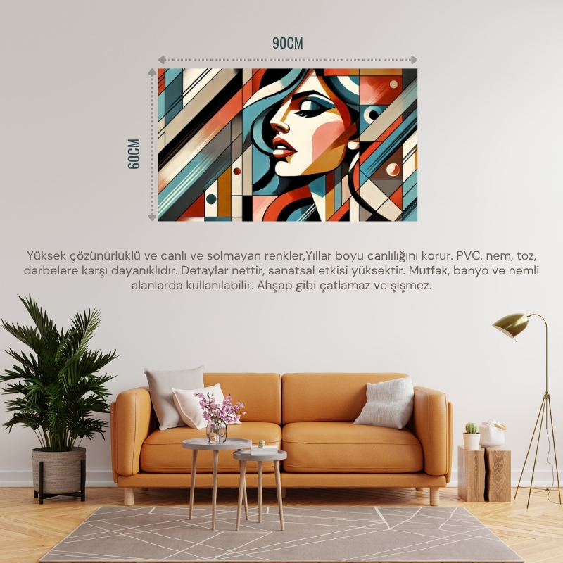 SOYUT KADIN TEMALI 02 ÇERÇEVESİZ 90X60CM PVC TABLO