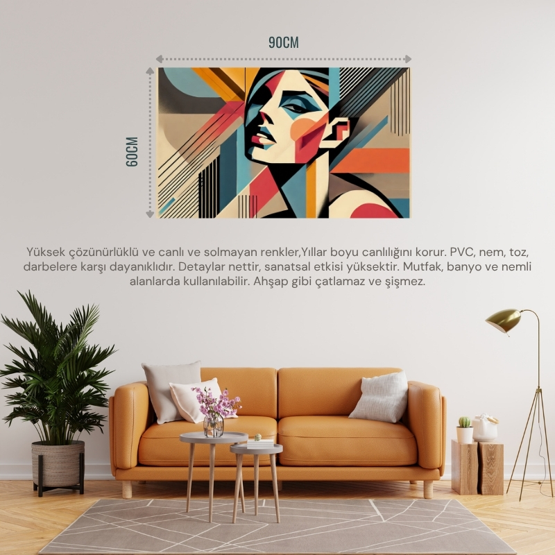 SOYUT KADIN TEMALI 03 ÇERÇEVESİZ 90X60CM PVC TABLO