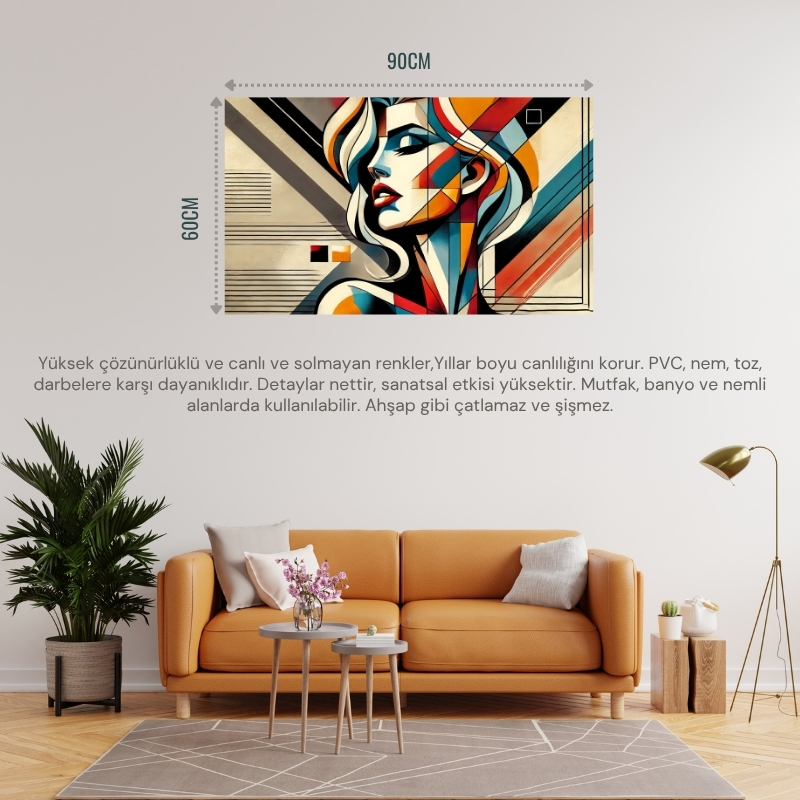 SOYUT KADIN TEMALI 04 ÇERÇEVESİZ 90X60CM PVC TABLO