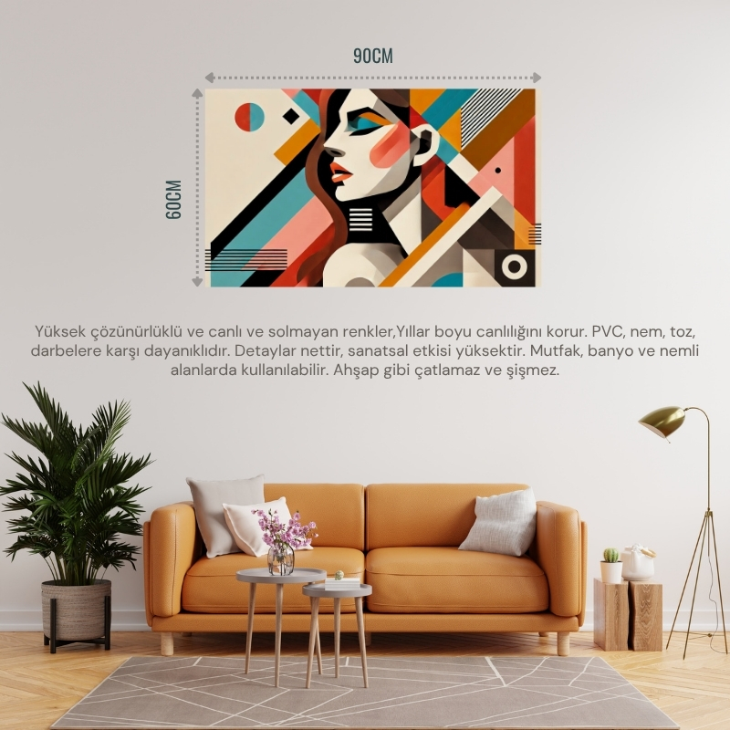SOYUT KADIN TEMALI 08 ÇERÇEVESİZ 90X60CM PVC TABLO