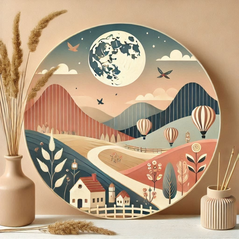 İSKANDİNAV SOYUT TABLO SET ÇERÇEVESİZ 50X50CM PVC TABLO 4'LÜ SET (Her bir tablo 50X50CM Büyüklüğündedir.)