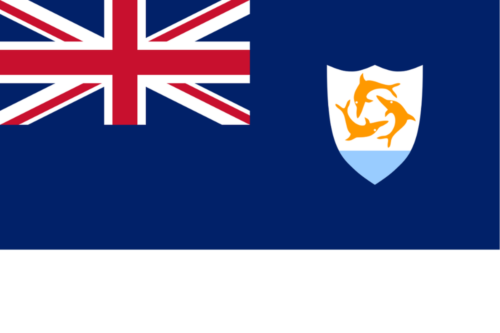 ANGUİLLA ÜLKE BAYRAĞI 45x22CM DUVAR TABLOSU ÇERÇEVESİZ PVC TABLO