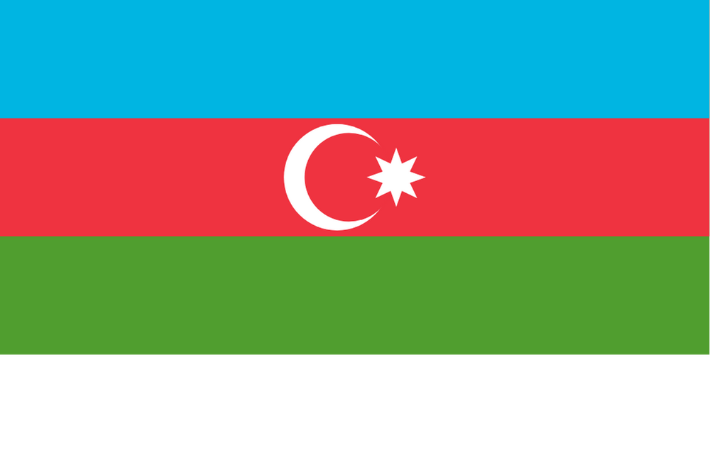 AZERBAYCAN ÜLKE BAYRAĞI 45x22CM DUVAR TABLOSU ÇERÇEVESİZ PVC TABLO