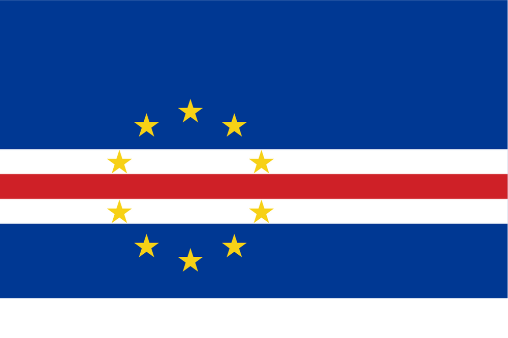 CAPE VERDE ÜLKE BAYRAĞI 45x27CM DUVAR TABLOSU ÇERÇEVESİZ PVC TABLO