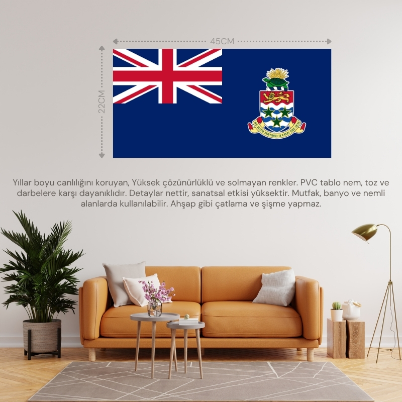 CAYMAN ADALARI ÜLKE BAYRAĞI 45x22CM DUVAR TABLOSU ÇERÇEVESİZ PVC TABLO CAYMAN ADALARI ÜLKE BAYRAĞI 45x22CM DUVAR TABLOSU ÇERÇEVESİZ PVC TABLO