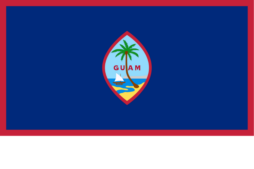GUAM ÜLKE BAYRAĞI 45x24CM DUVAR TABLOSU ÇERÇEVESİZ PVC TABLO