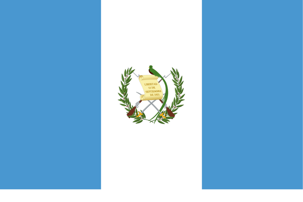 GUATEMALA ÜLKE BAYRAĞI 45x28CM DUVAR TABLOSU ÇERÇEVESİZ PVC TABLO