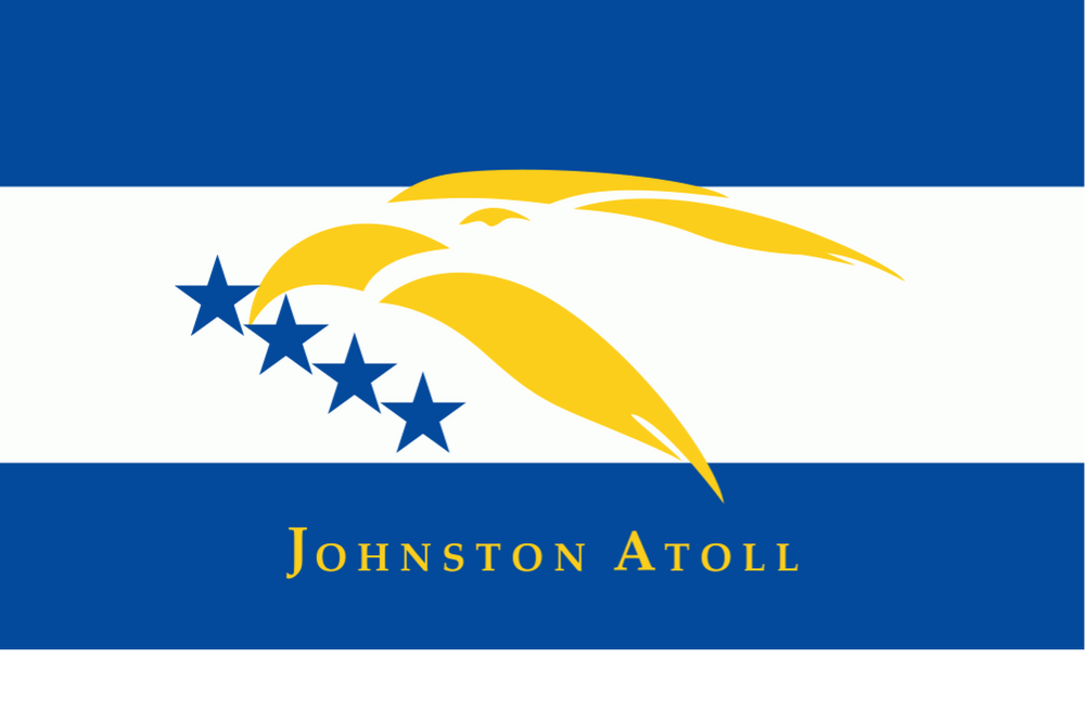 JOHNSTON ATOLL ÜLKE BAYRAĞI 45x27CM DUVAR TABLOSU ÇERÇEVESİZ PVC TABLO