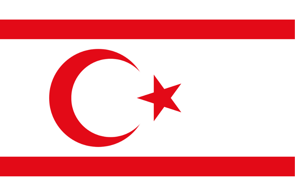 K.K.T.C. ÜLKE BAYRAĞI 45x30CM DUVAR TABLOSU ÇERÇEVESİZ PVC TABLO