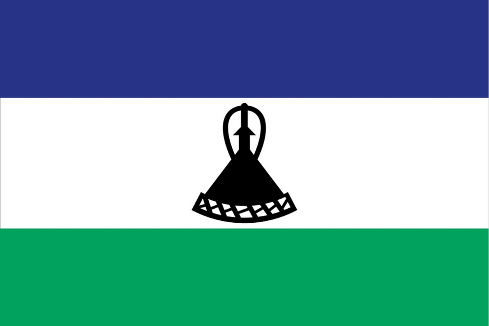 LESOTHO ÜLKE BAYRAĞI 45x30CM DUVAR TABLOSU ÇERÇEVESİZ PVC TABLO