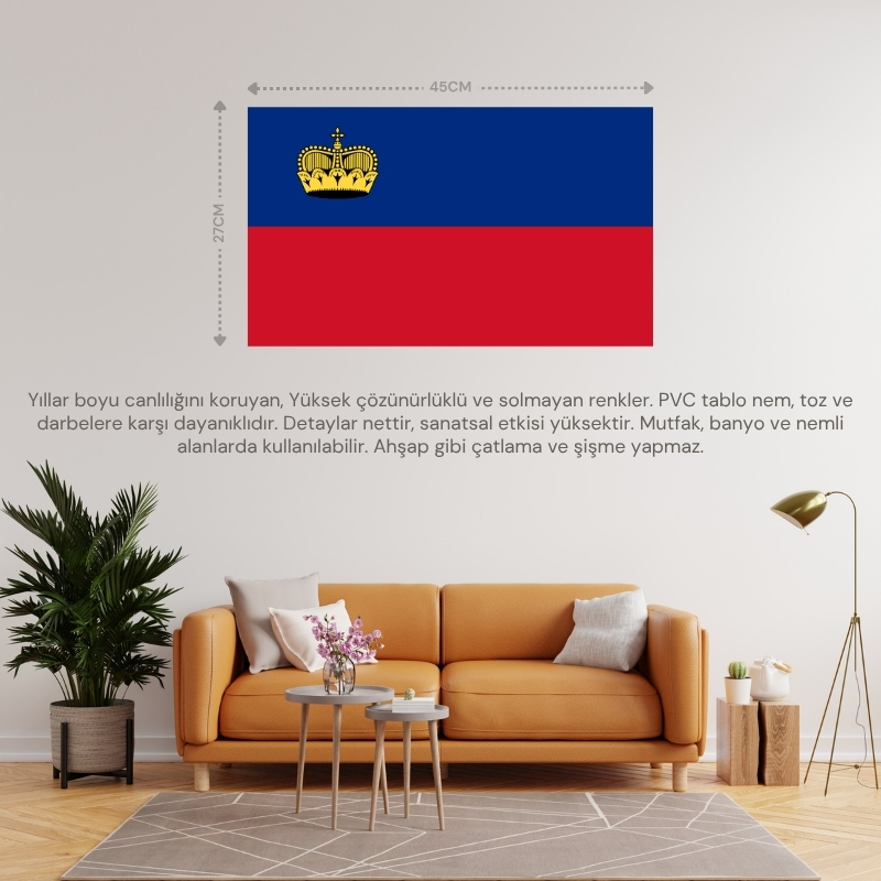 LİECHTENSTEİN ÜLKE BAYRAĞI 45x27CM DUVAR TABLOSU ÇERÇEVESİZ PVC TABLO LİECHTENSTEİN ÜLKE BAYRAĞI 45x27CM DUVAR TABLOSU ÇERÇEVESİZ PVC TABLO