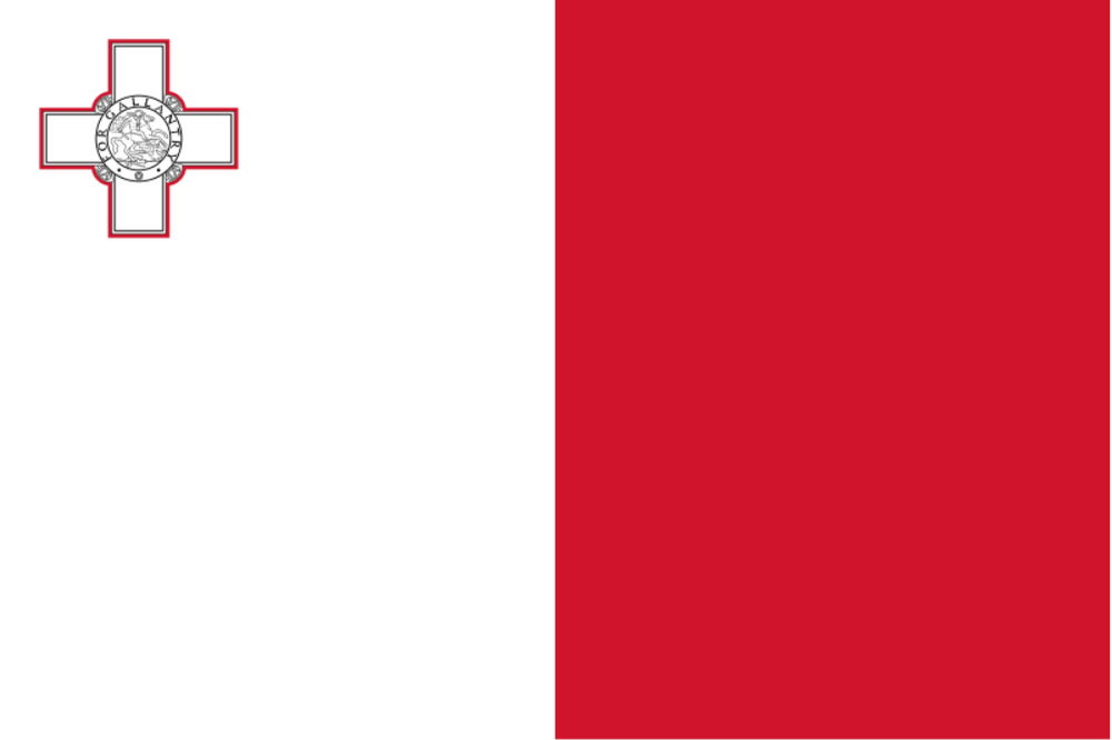 MALTA ÜLKE BAYRAĞI 45x30CM DUVAR TABLOSU ÇERÇEVESİZ PVC TABLO