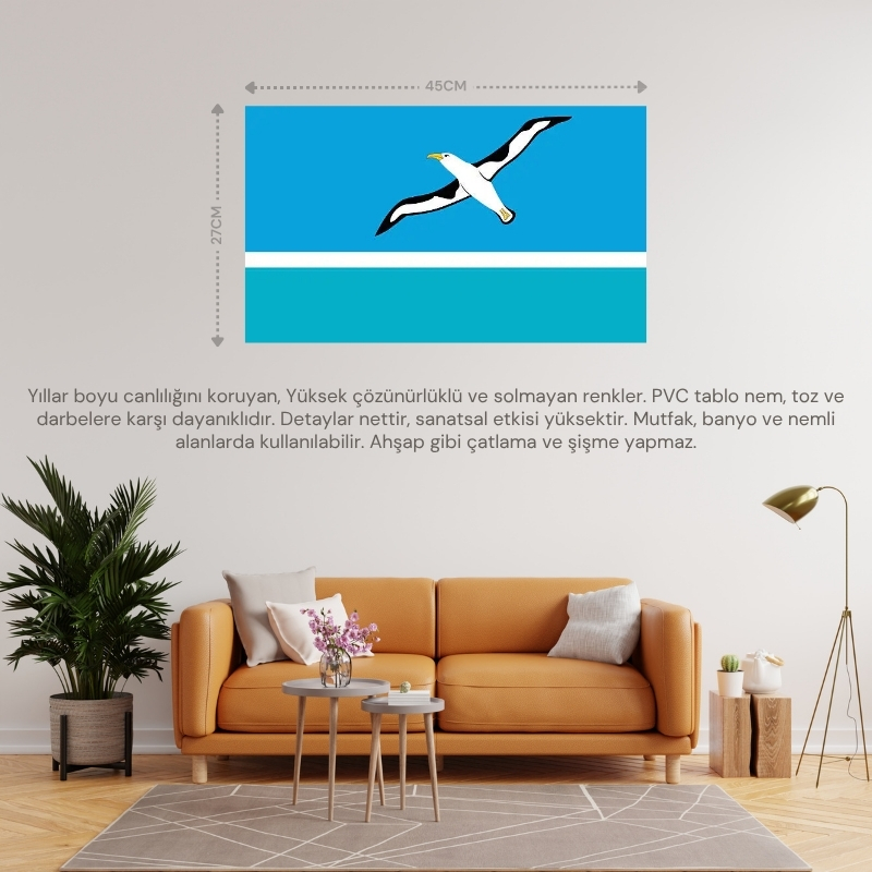 MİDWAY ADALARI ÜLKE BAYRAĞI 45x27CM DUVAR TABLOSU ÇERÇEVESİZ PVC TABLO