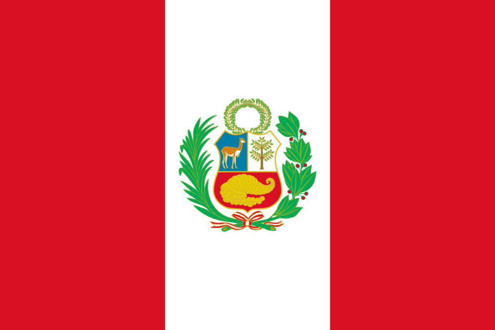 PERU ÜLKE BAYRAĞI 45x30CM DUVAR TABLOSU ÇERÇEVESİZ PVC TABLO