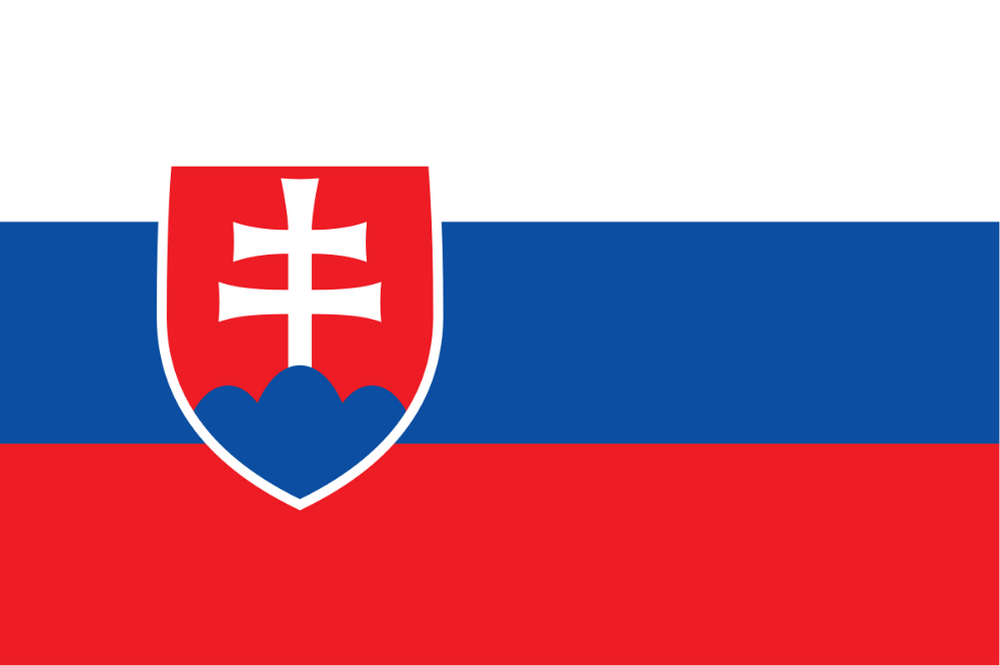 SLOVAKYA ÜLKE BAYRAĞI 45x30CM DUVAR TABLOSU ÇERÇEVESİZ PVC TABLO