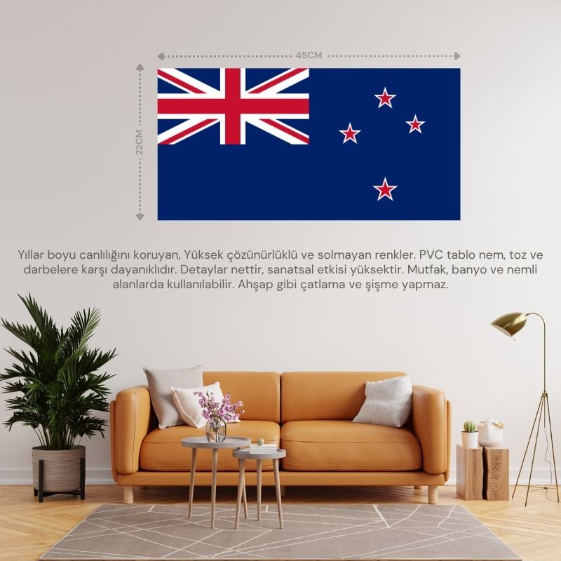 YENİ ZELANDA ÜLKE BAYRAĞI 45x22CM DUVAR TABLOSU ÇERÇEVESİZ PVC TABLO YENİ ZELANDA ÜLKE BAYRAĞI 45x22CM DUVAR TABLOSU ÇERÇEVESİZ PVC TABLO