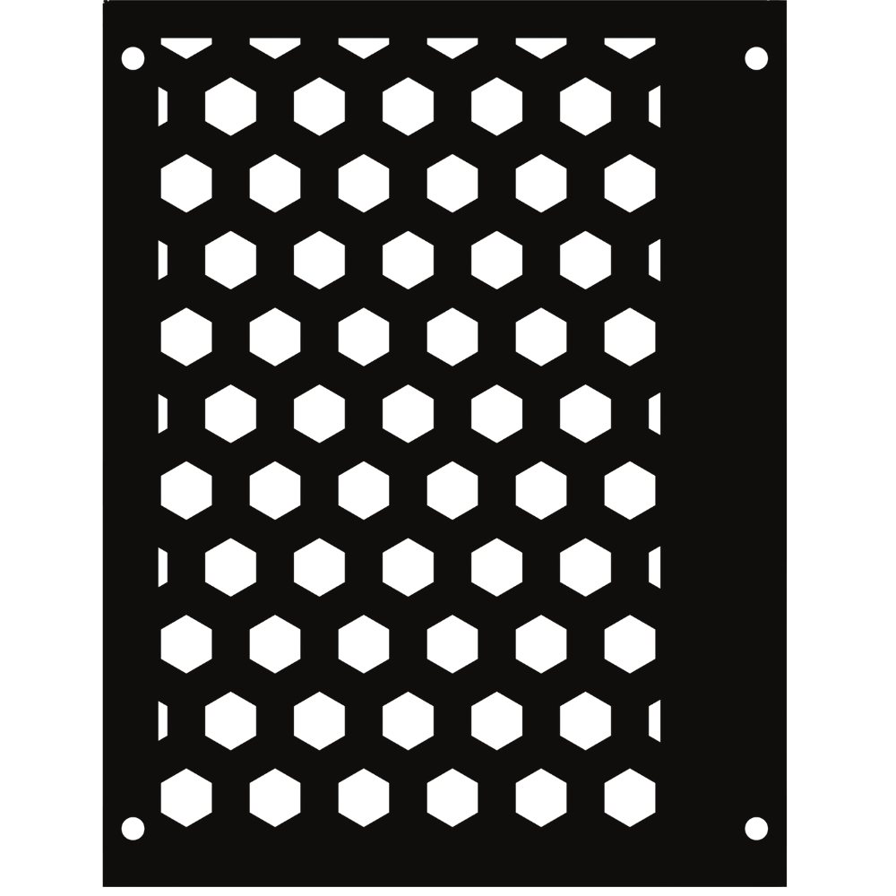 OEM MUADİL 9505G ve 9510G UYUMLU MESH FİLTRELİ PETEK HAVALADIRMA ÖN PANEL SİYAH