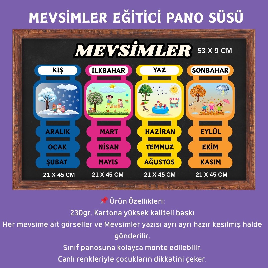 MEVSİMLER PANOSU ( 4 MEVSİM )