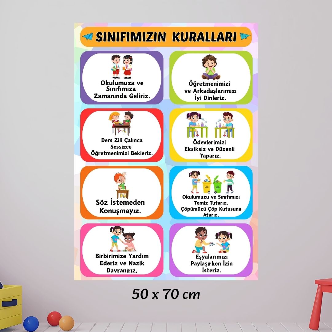SINIF KURALLARIMIZ EĞİTİCİ AFİŞ 01 SINIF KURALLARIMIZ EĞİTİCİ AFİŞ 01