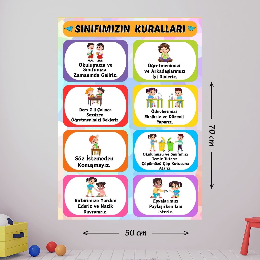 SINIF KURALLARIMIZ EĞİTİCİ AFİŞ 01 SINIF KURALLARIMIZ EĞİTİCİ AFİŞ 01