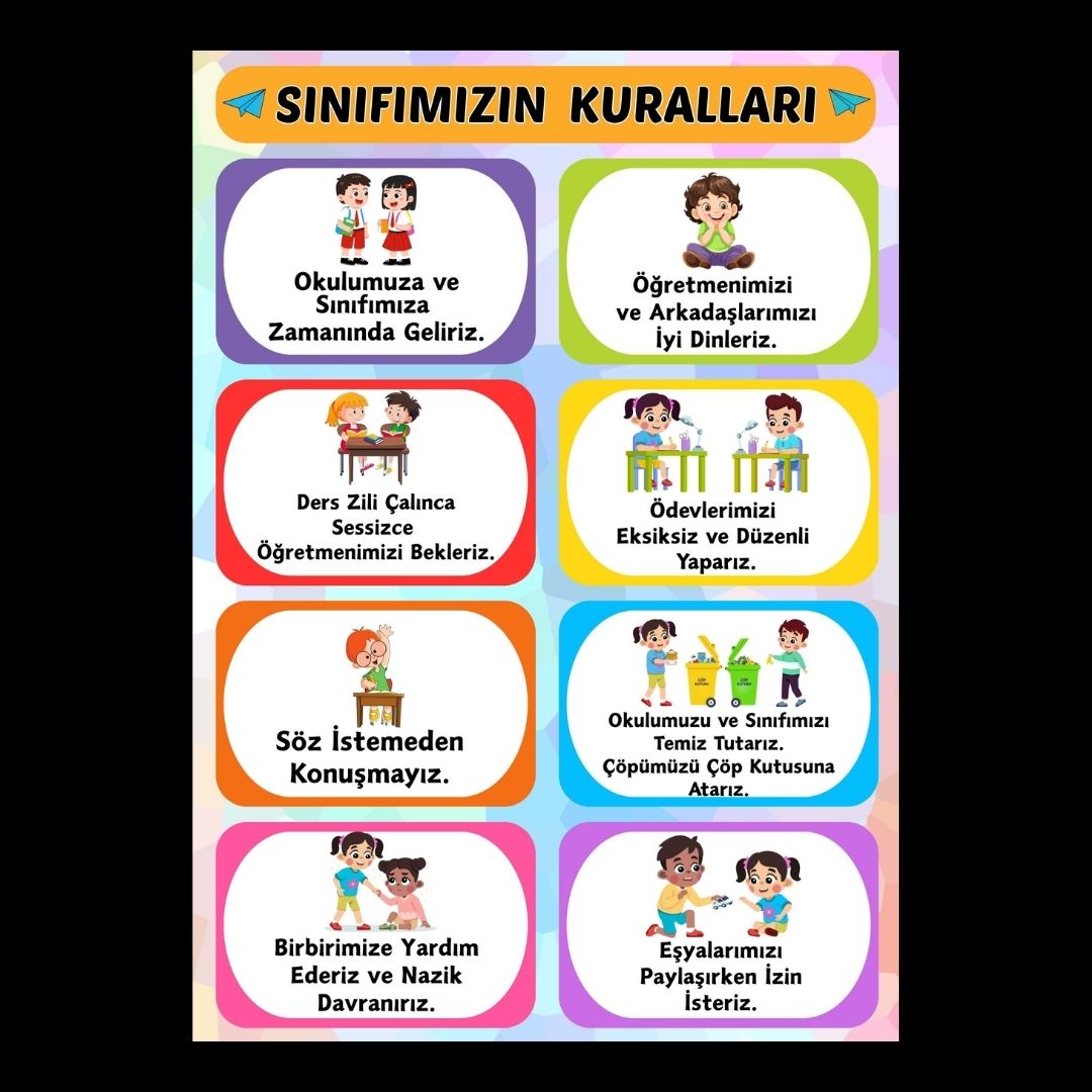 SINIF KURALLARIMIZ EĞİTİCİ AFİŞ 01