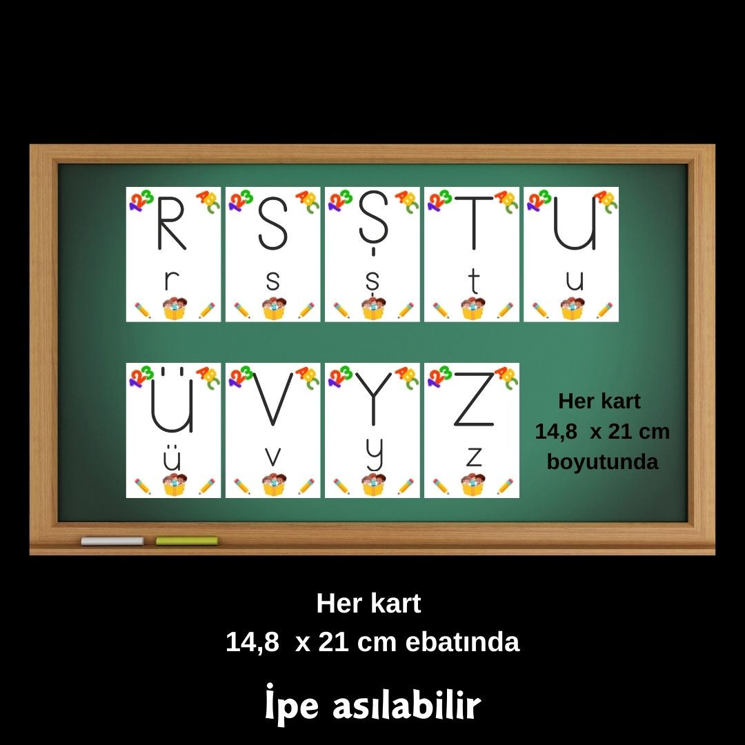 İLKOKUL ALFABE KARTLARI 03 ASILABİLİR İLKOKUL ALFABE KARTLARI 03 ASILABİLİR