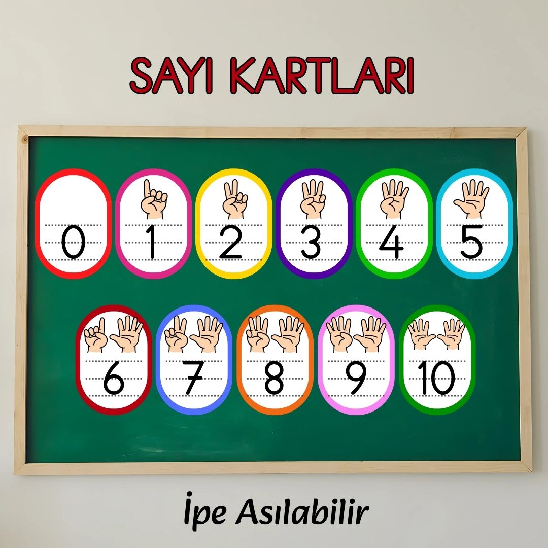 SAYI KARTLARI (ASILABİLİR) SAYI KARTLARI (ASILABİLİR)