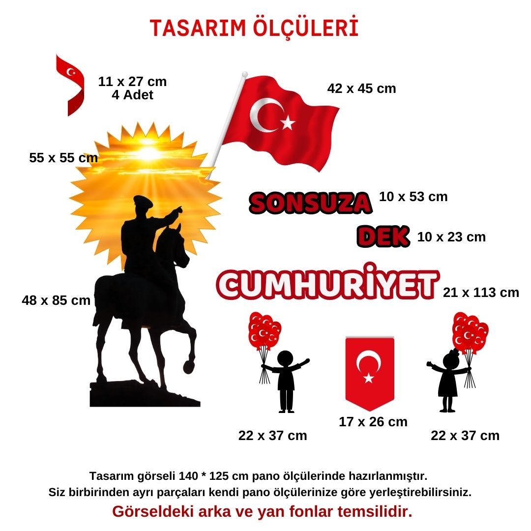 29 EKİM CUMHURİYET BAYRAMI OKUL PANO SÜSÜ 
