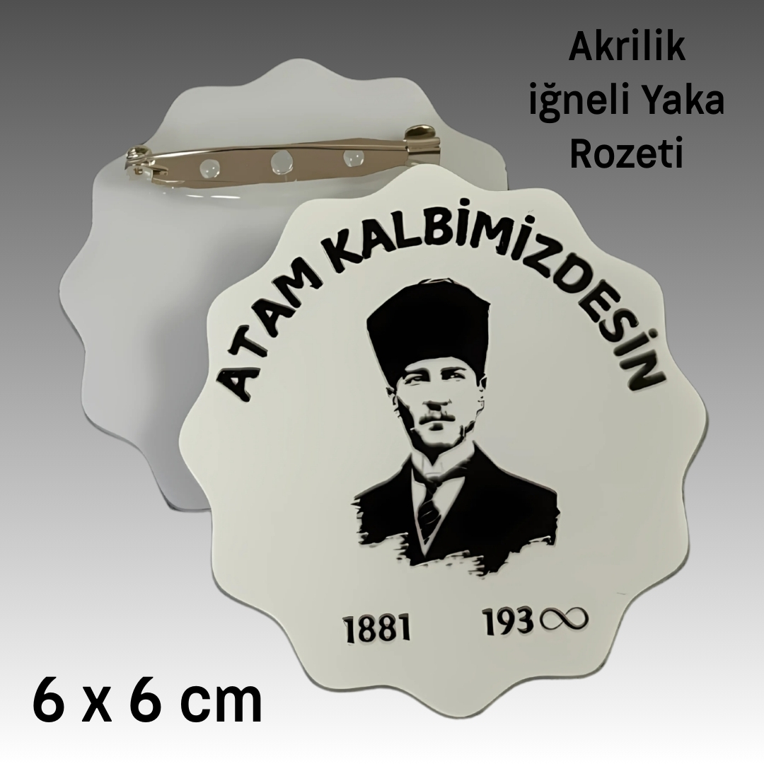 10 KASIM ATATÜRK Ü ANMA GÜNÜ İĞNELİ AKRİLİK YAKA ROZETİ 8 Lİ 10 KASIM ATATÜRK Ü ANMA GÜNÜ İĞNELİ AKRİLİK YAKA ROZETİ 8 Lİ