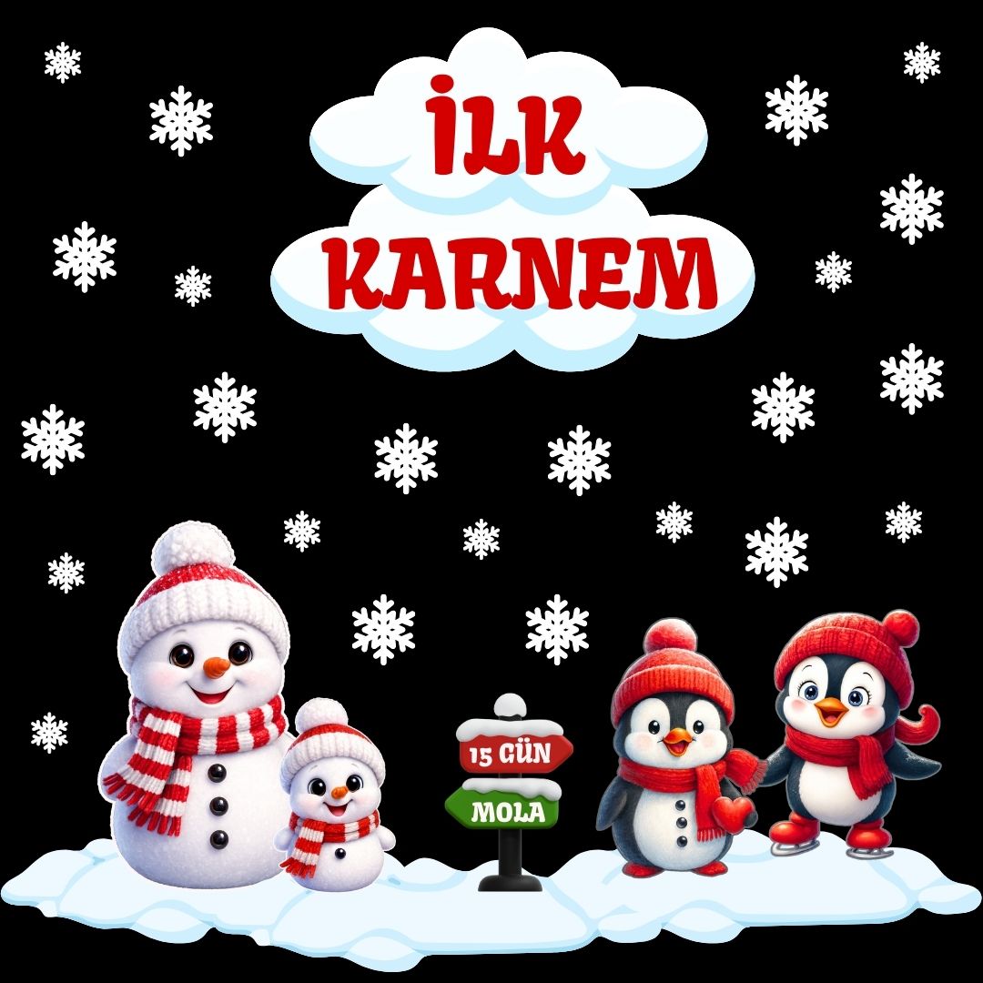 KIŞ TEMALI İLK KARNEM PANO SÜSÜ KIŞ TEMALI İLK KARNEM PANO SÜSÜ