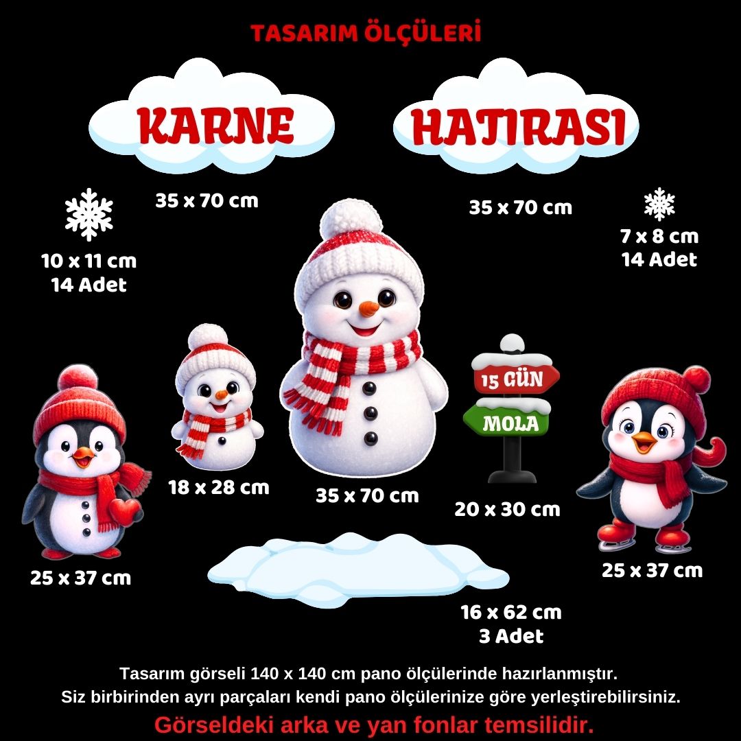 KIŞ TEMALI KARNE GÜNÜ PANO SÜSÜ
