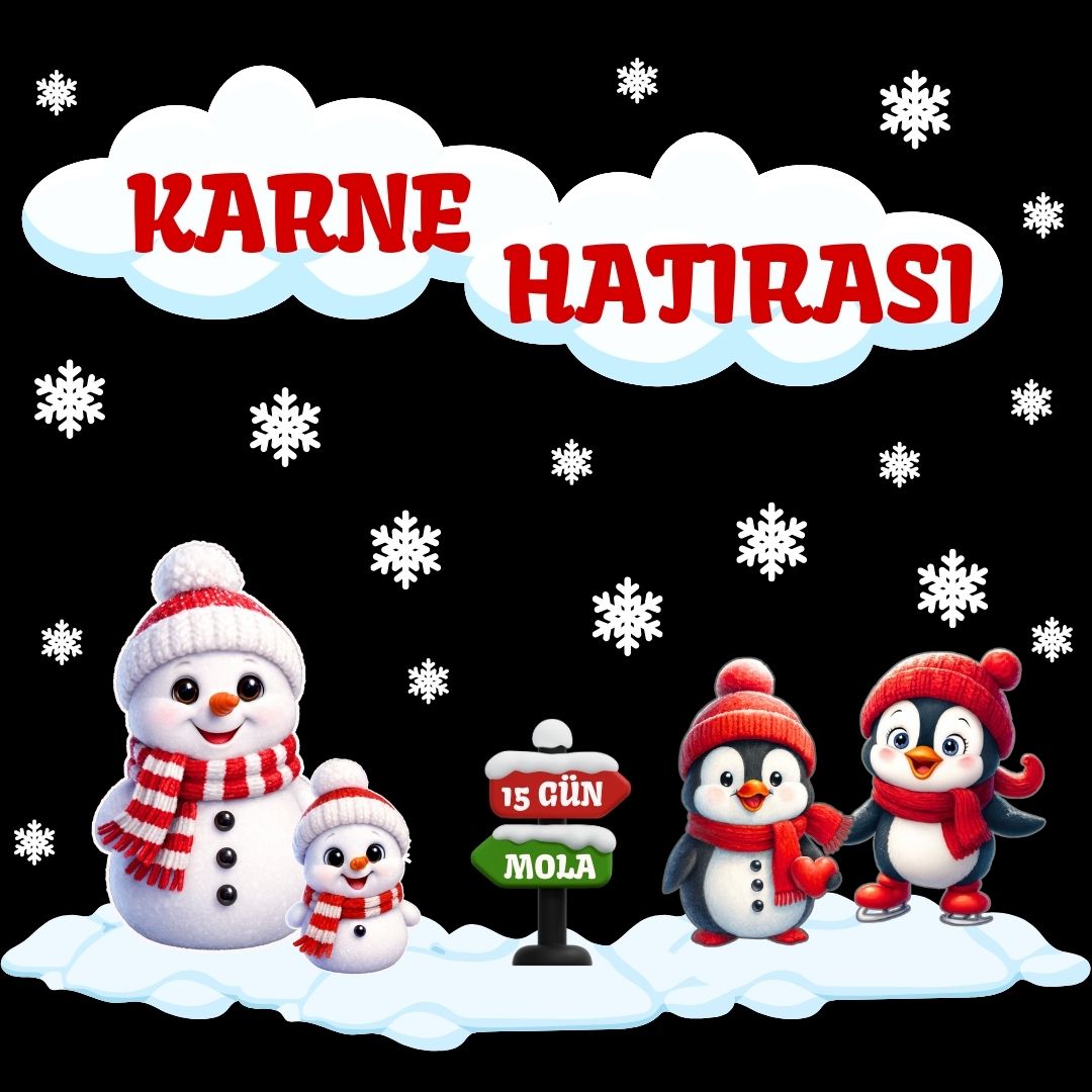 KIŞ TEMALI KARNE GÜNÜ PANO SÜSÜ