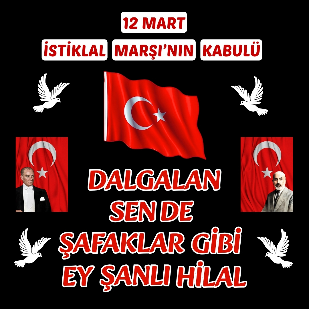 12 MART İSTİKLAL MARŞI'NIN KABULÜ PANO SÜSÜ 01