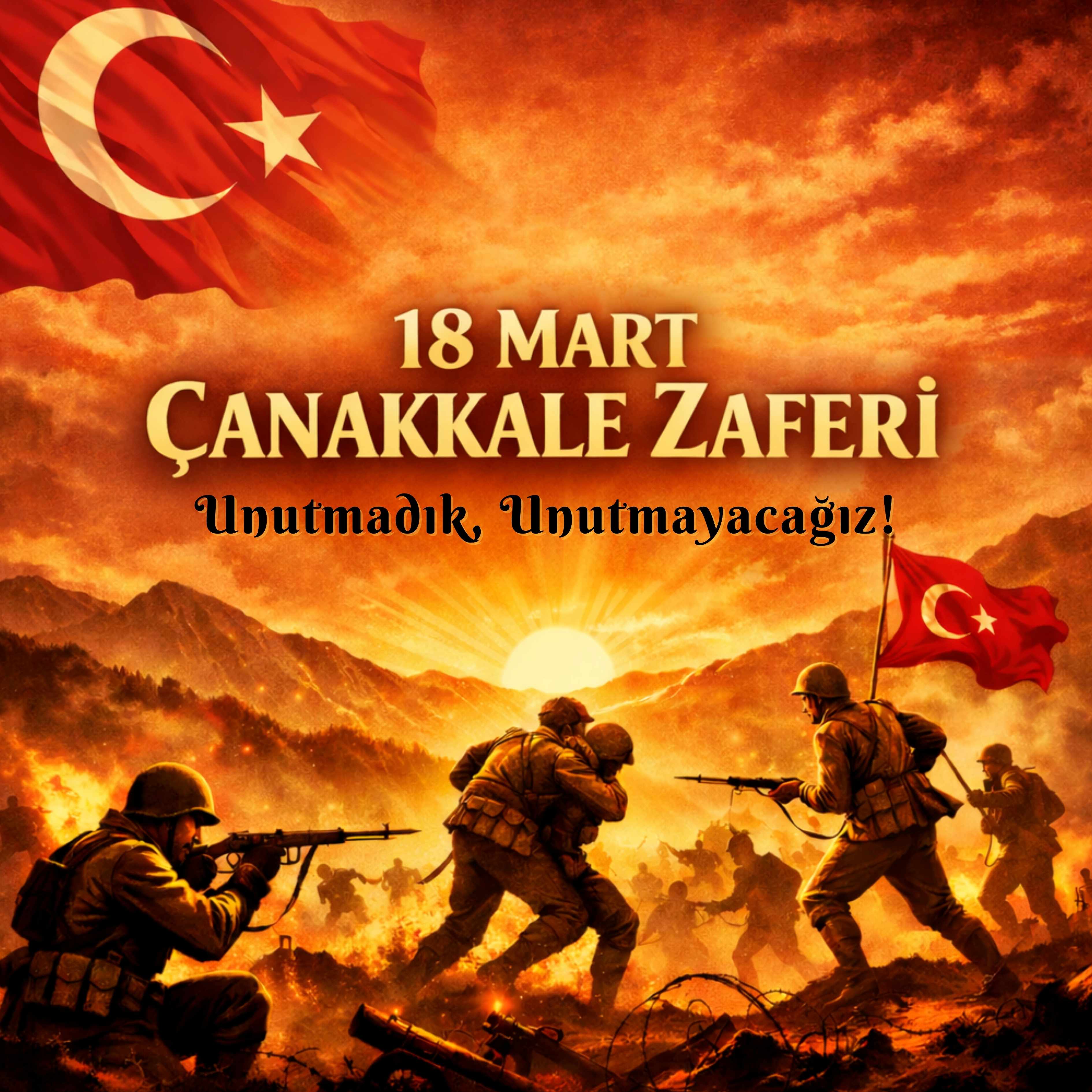 Çanakkale Zaferi Premium Vinil Pano 160×160 cm (Tek Parça)