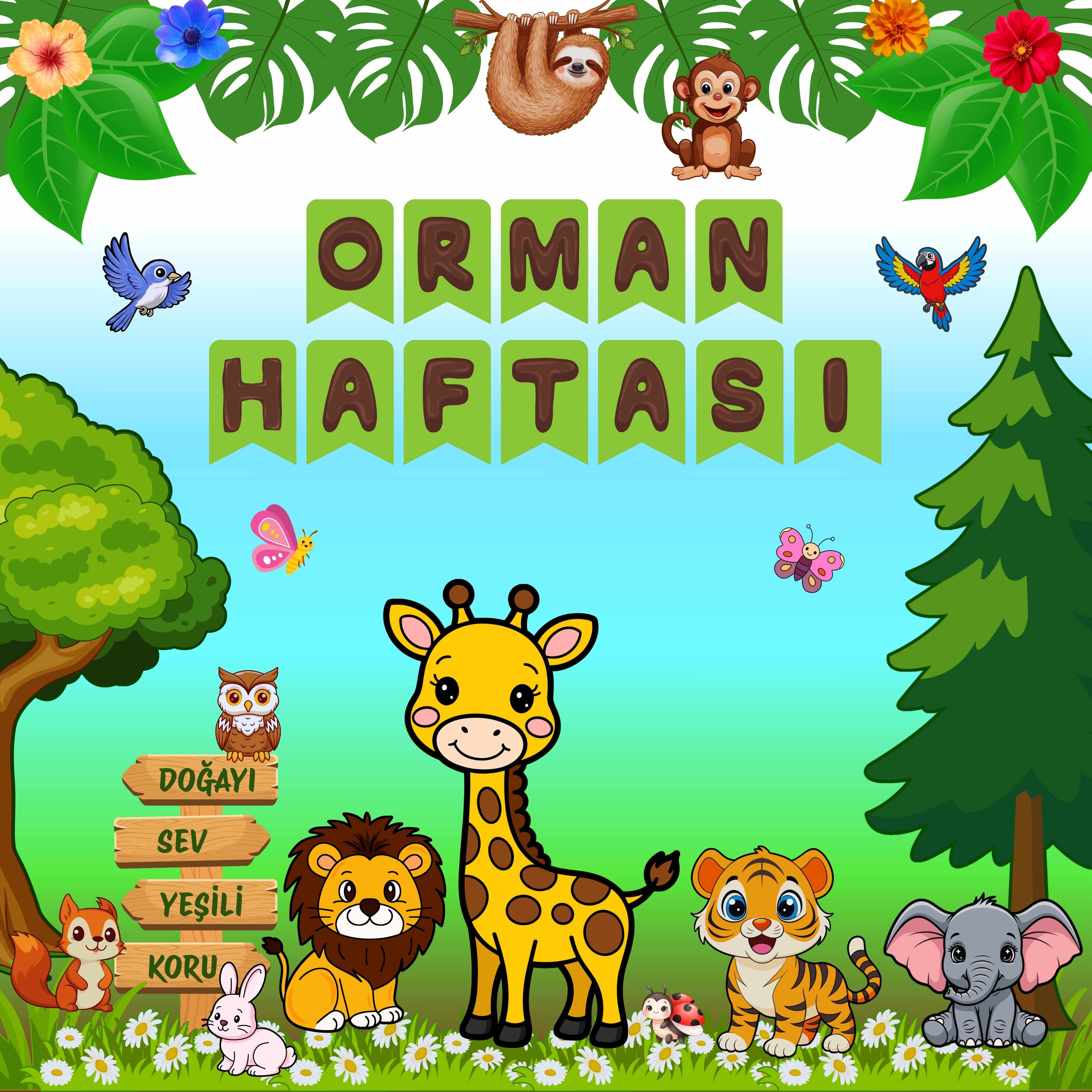 Orman Haftası Premium Vinil Pano 160×160 cm – 01 (Tek Parça)