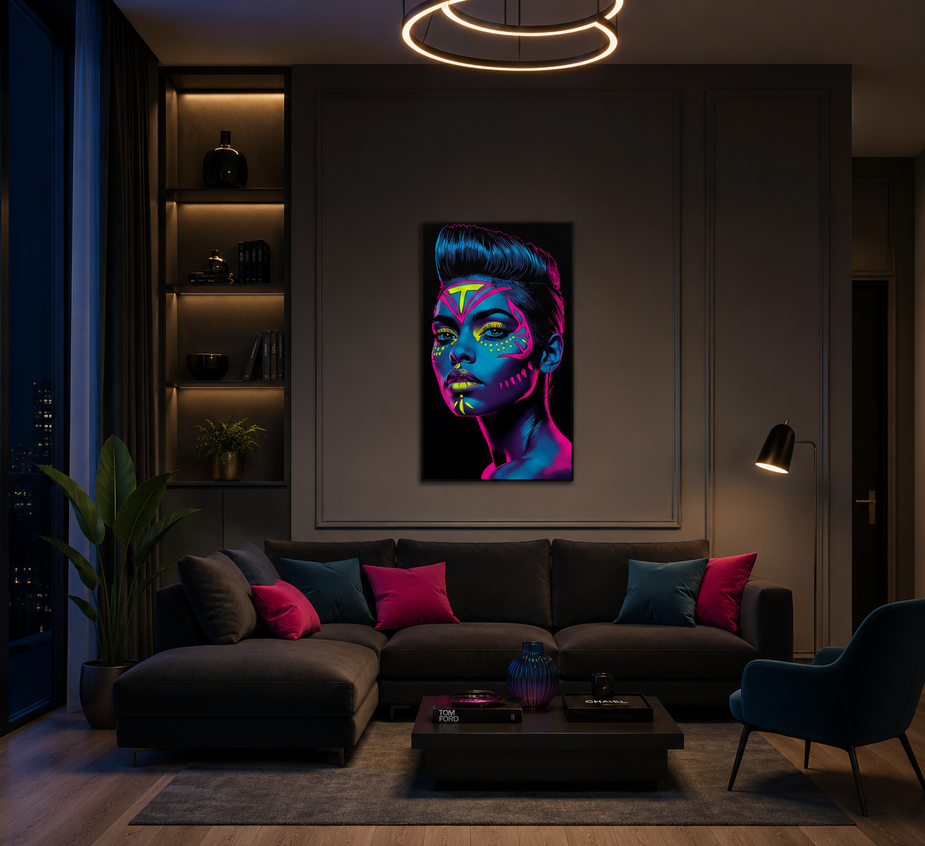 Neon Yüzler– Pop Art Kadın Portre Serisi 33 (Canlı Renkler ve Asi Duruş) Neon Yüzler– Pop Art Kadın Portre Serisi 33 (Canlı Renkler ve Asi Duruş)