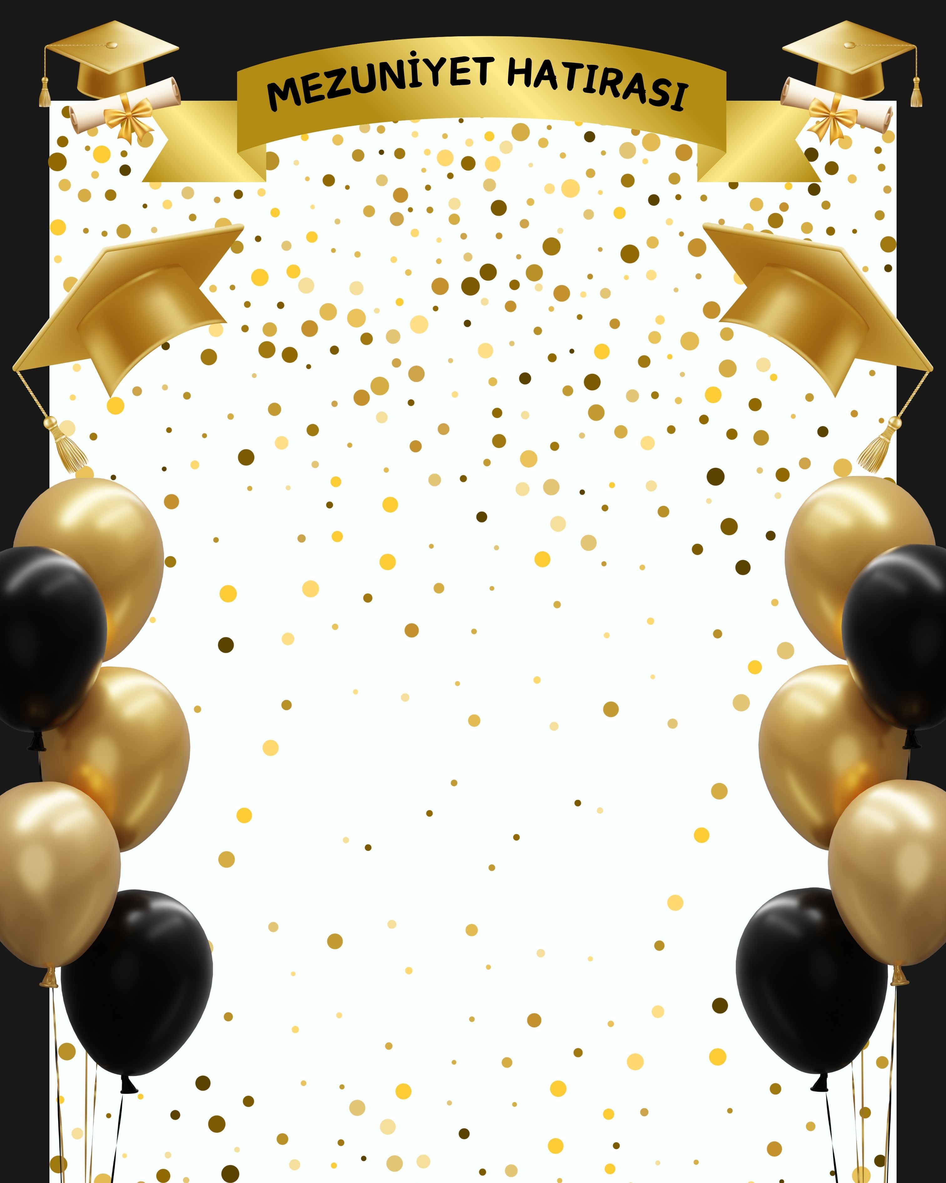 Mezuniyet Hatırası Hatıra Fotoğrafı PVC Vinil Afiş 160 x 200 cm | Tek Parça 01