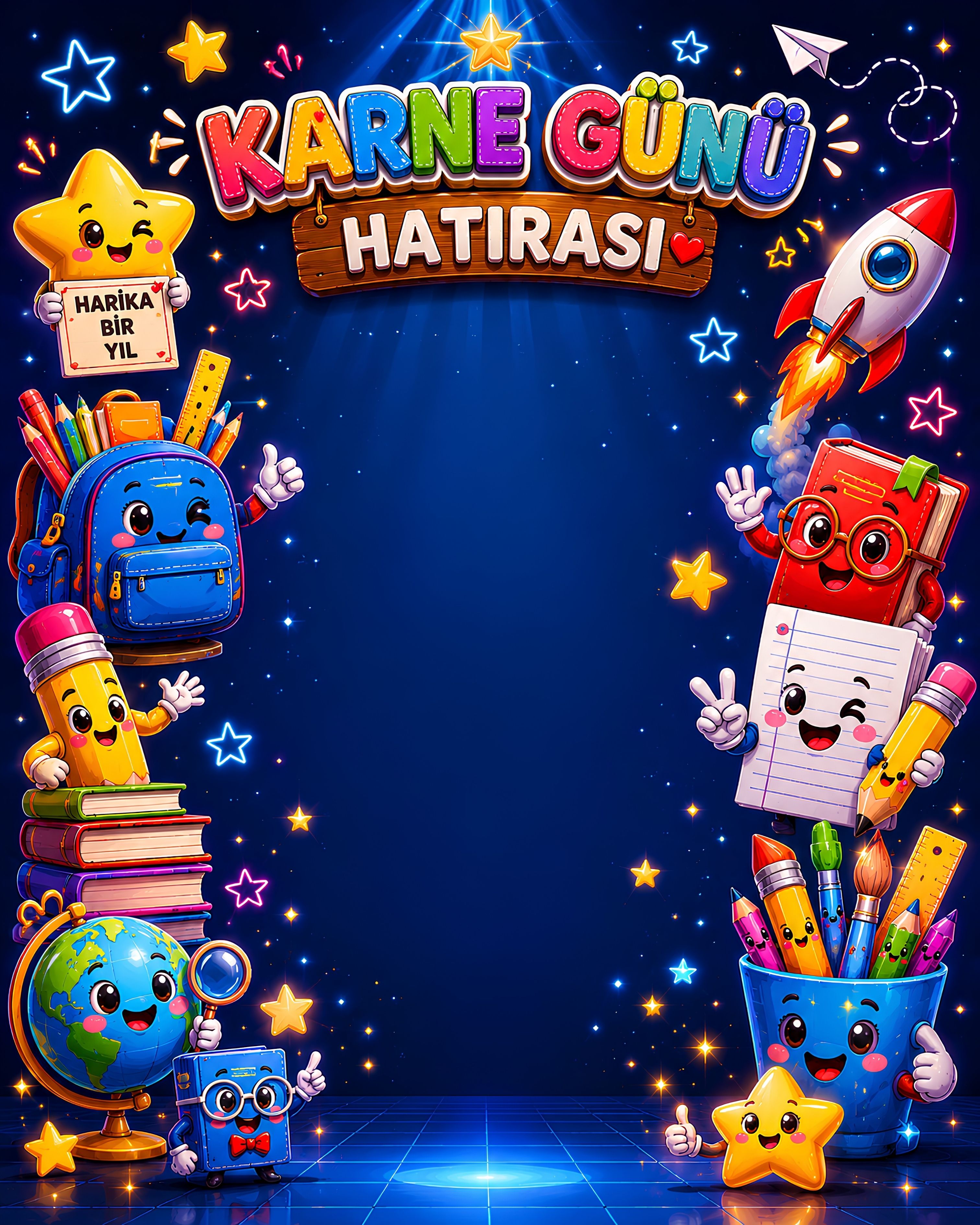 Karne Günü Hatıra Fotoğrafı PVC Vinil Afiş 160 x 200 cm | Tek Parça 01 Karne Günü Hatıra Fotoğrafı PVC Vinil Afiş 160 x 200 cm | Tek Parça 01