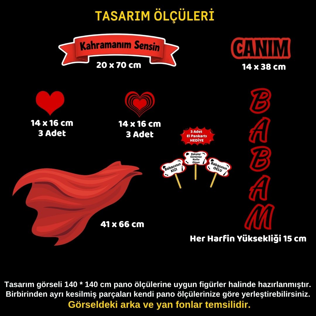 Babalar Günü Temalı Renkli Okul Panosu Figür Seti | Hazır Kesim Sınıf Süsü 02 Babalar Günü Temalı Renkli Okul Panosu Figür Seti | Hazır Kesim Sınıf Süsü 02