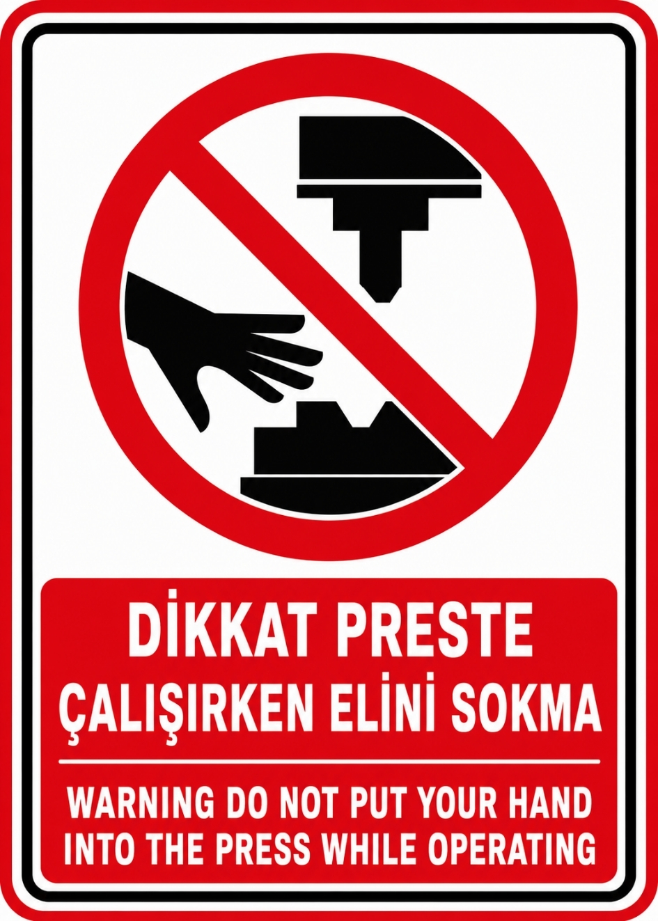 PRESTE ÇALIŞIRKEN ELİNİ SOKMA 21X30CM PVC ISG LEVHA PRESTE ÇALIŞIRKEN ELİNİ SOKMA 21X30CM PVC ISG LEVHA