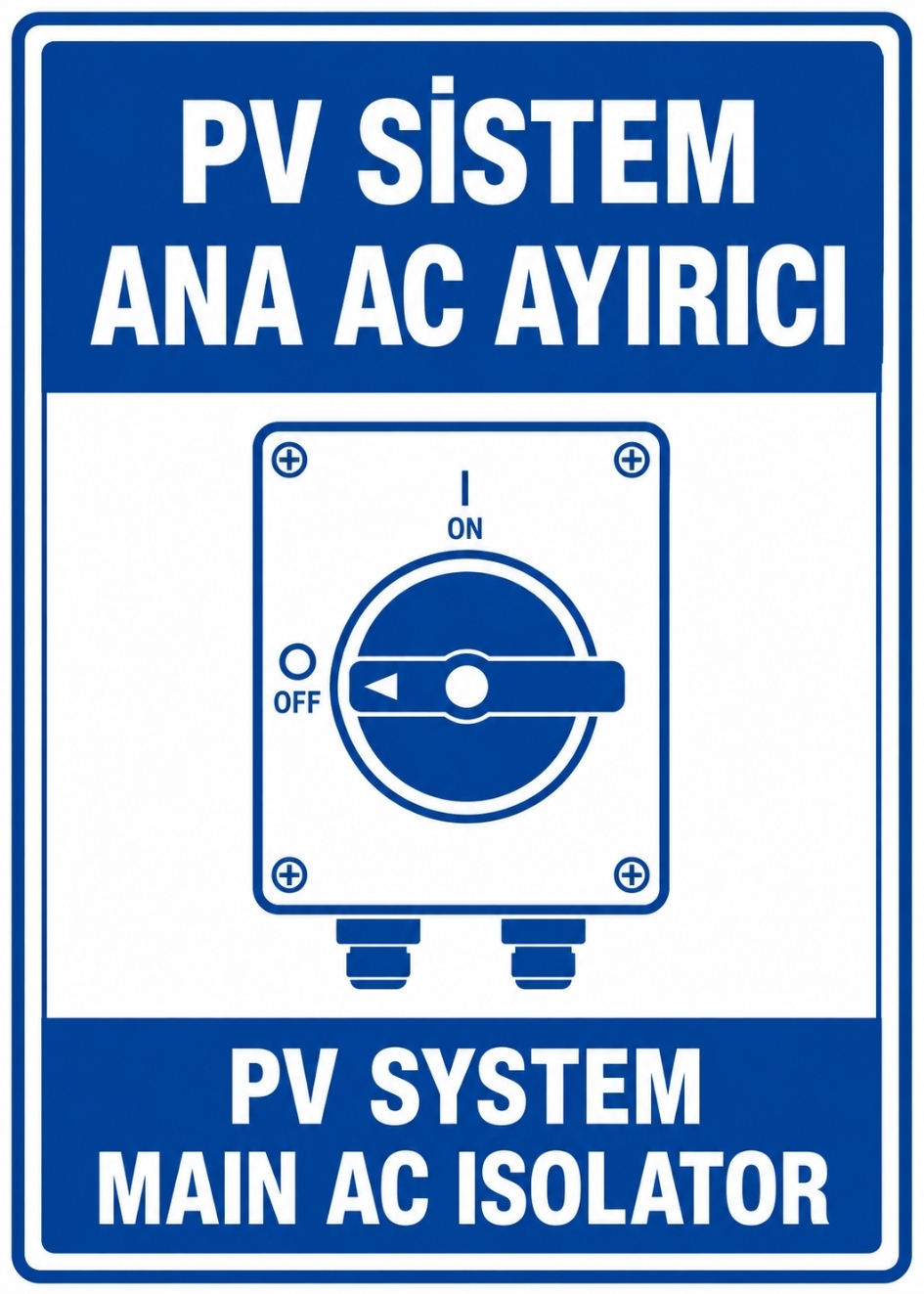 PV SİSTEM ANA AC AYIRICI 21X30CM PVC ISG LEVHA PV SİSTEM ANA AC AYIRICI 21X30CM PVC ISG LEVHA